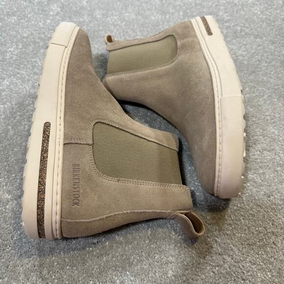 Birkenstock Store Return Bend Chelsea Boots Suede Taupe Womens 7 EU 38 Narrow - Picture 9 of 15